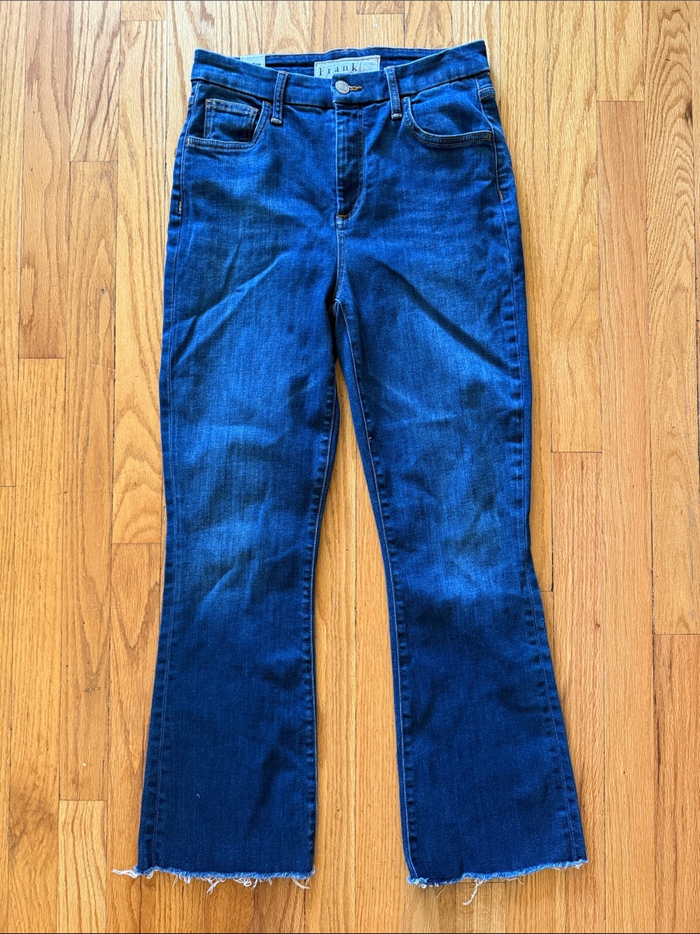 Frank & Eileen sz 26 Killian Jean Dark Blue Denim Flare zip fly great condition